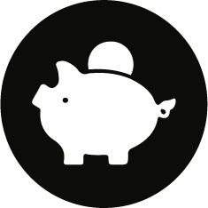 piggy bank with a coin going in